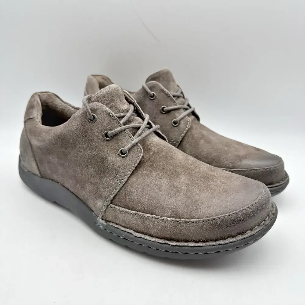Born Mens Nigel 3-Eye Oxford Shoes US 8 M EU 41 Grey Nubuck Leather NIB